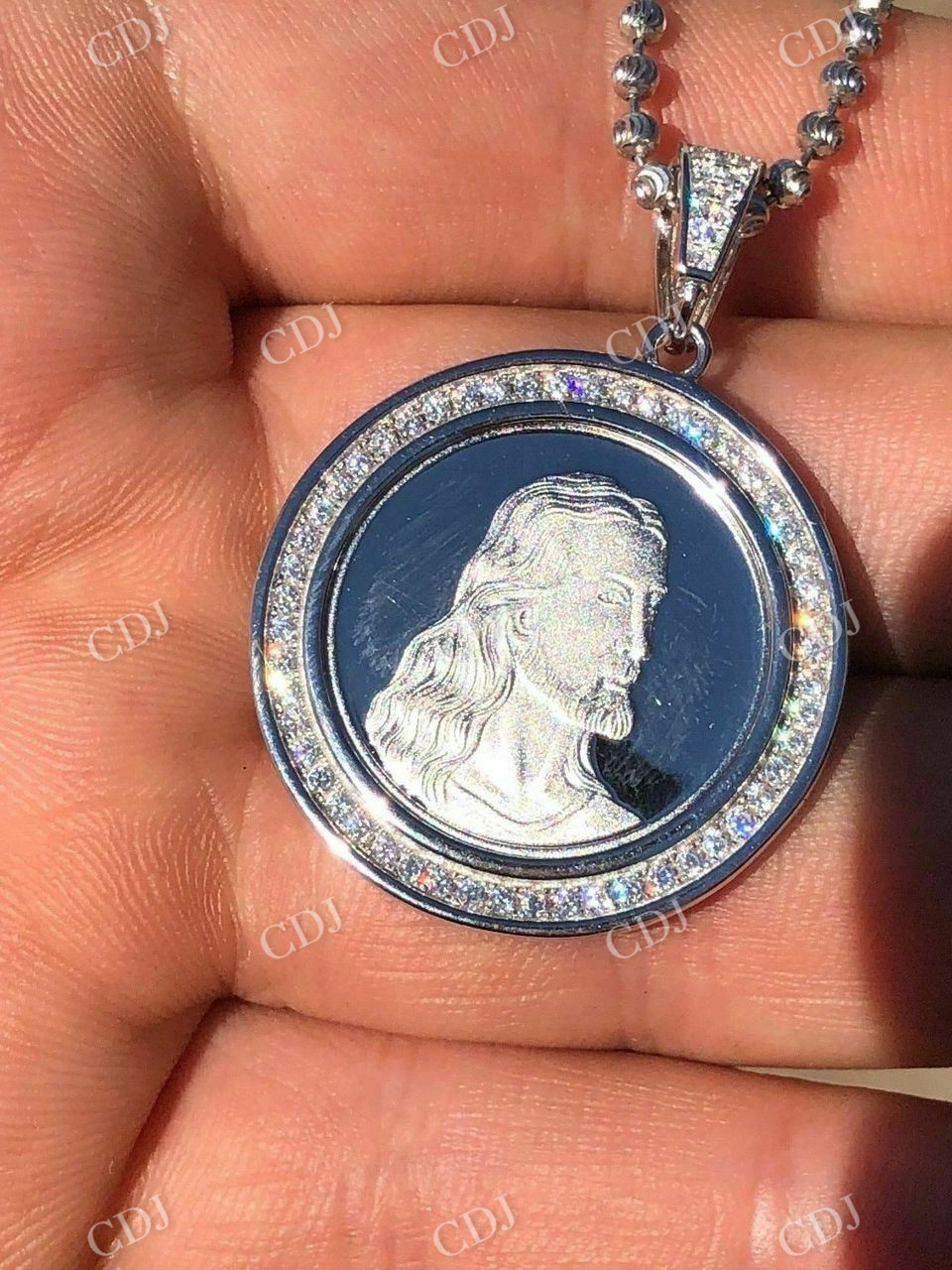 Jesus Last Supper Reversible Coin Pendant  customdiamjewel   