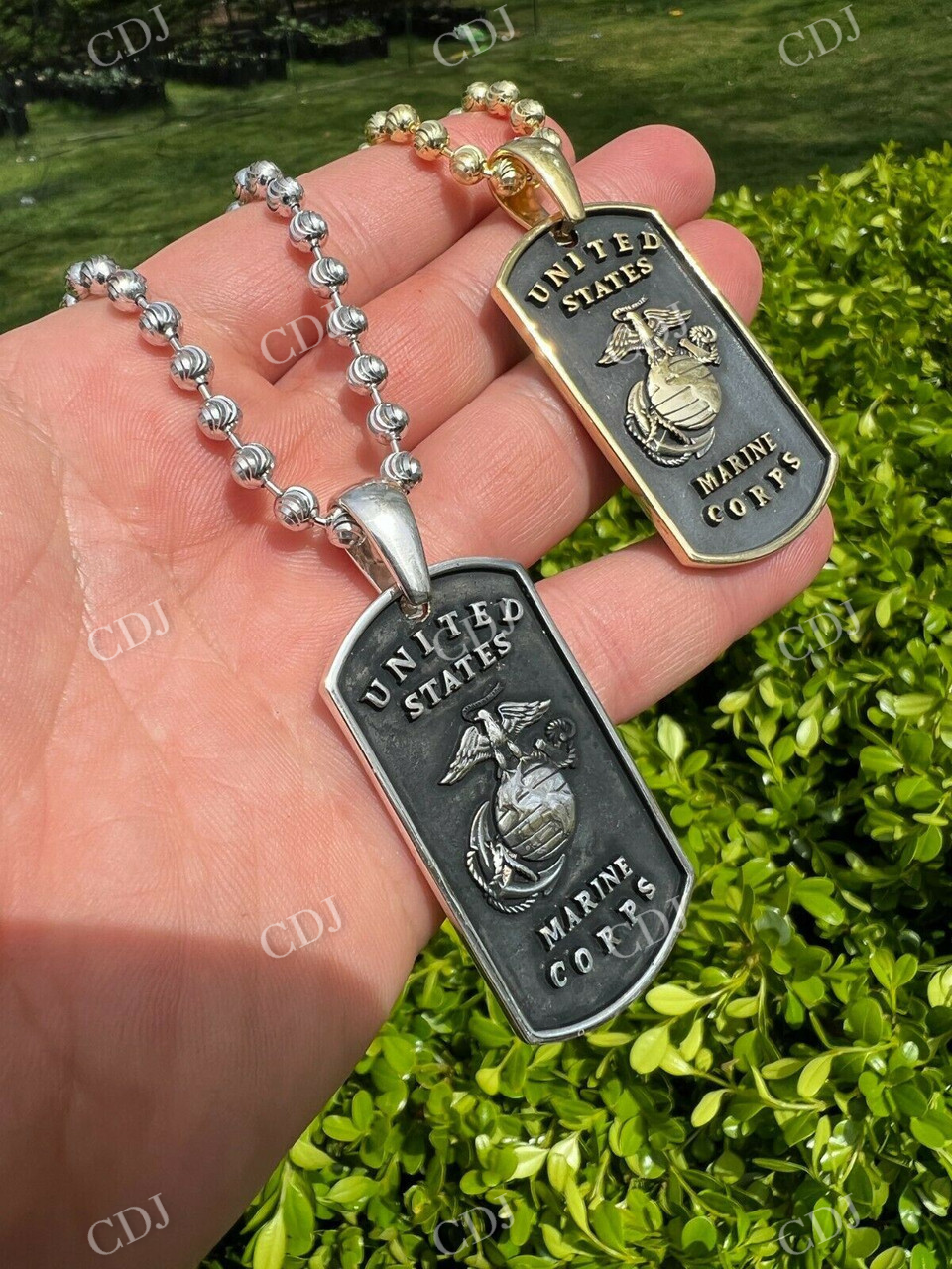 Military Dog Tag Pendant  customdiamjewel   