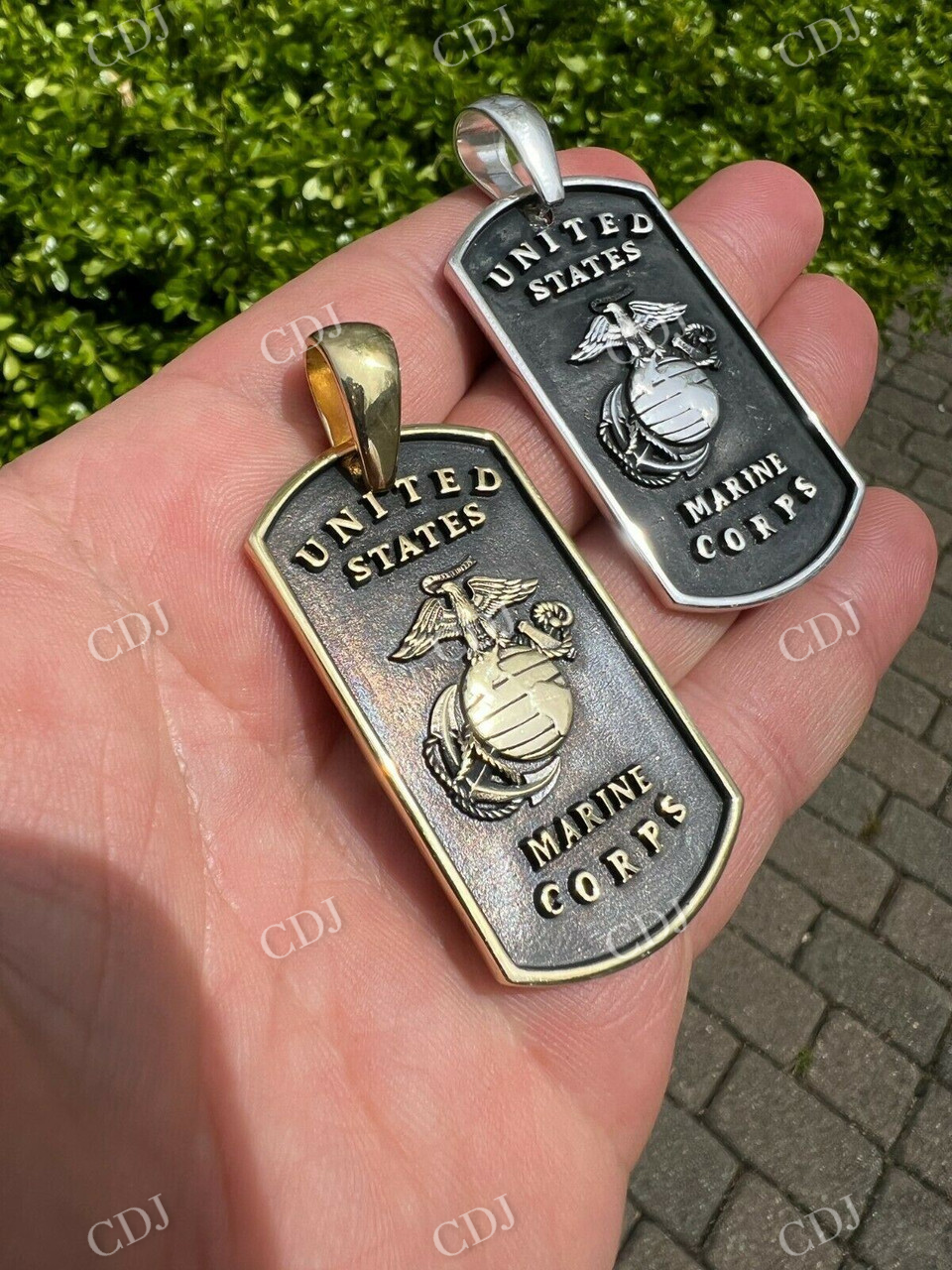 Military Dog Tag Pendant  customdiamjewel   