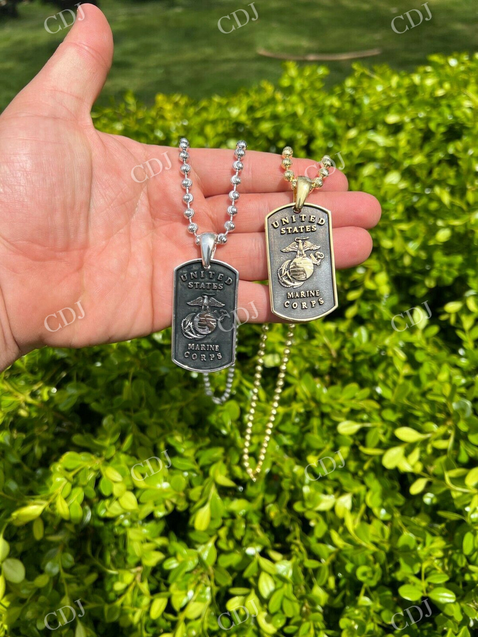 Military Dog Tag Pendant  customdiamjewel   