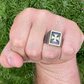 Unique Solid Gold Cross Ring For Men's  customdiamjewel   