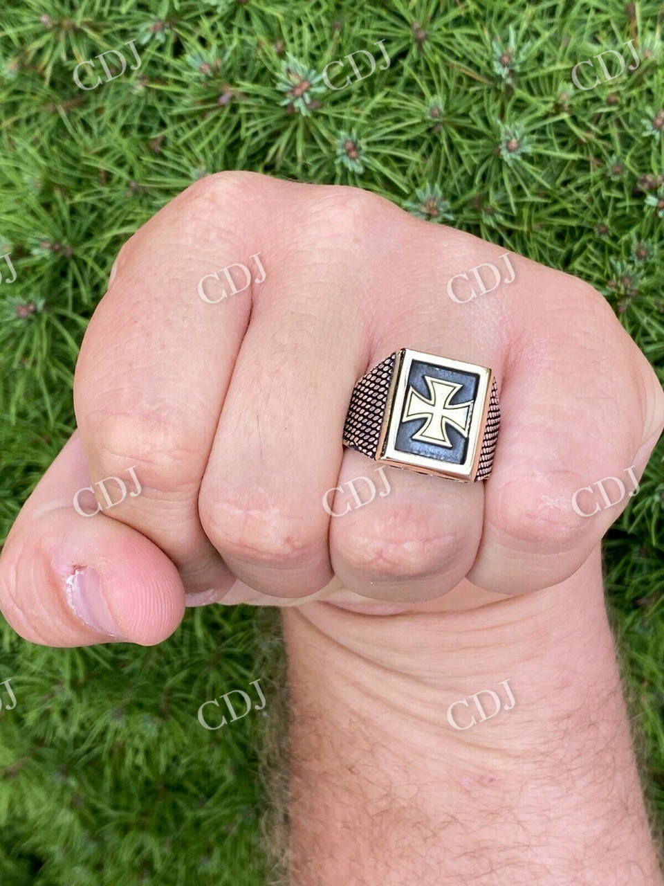 Unique Solid Gold Cross Ring For Men's  customdiamjewel   