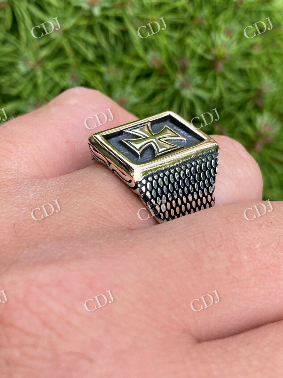 Unique Solid Gold Cross Ring For Men's  customdiamjewel   