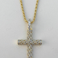 Rope Style Cross Hip Hop Pendant  customdiamjewel   