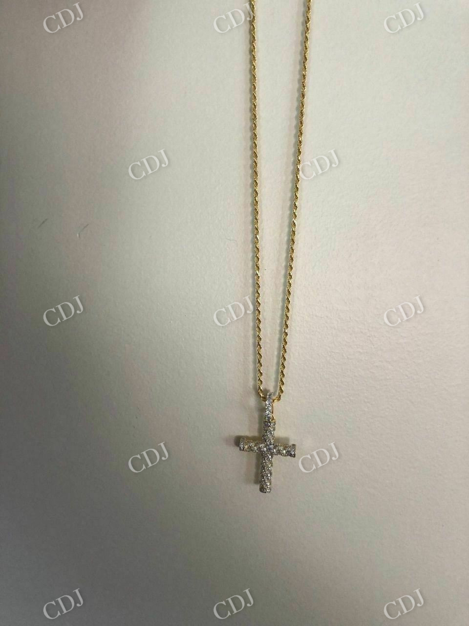 Rope Style Cross Hip Hop Pendant  customdiamjewel   