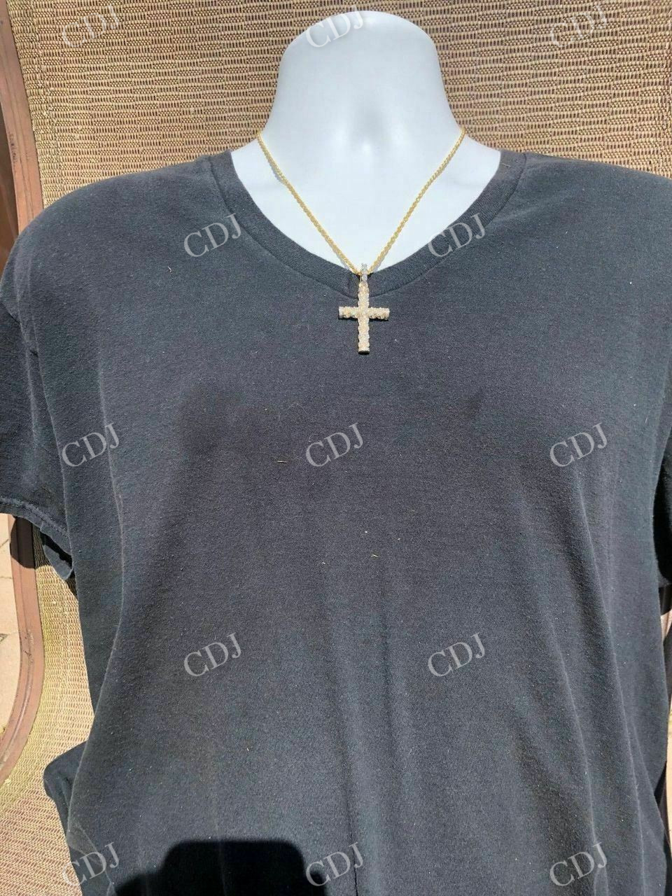 Rope Style Cross Hip Hop Pendant  customdiamjewel   