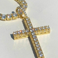 14K Gold Tennis Cross Diamond Pendant  customdiamjewel   