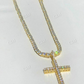 14K Gold Tennis Cross Diamond Pendant  customdiamjewel   