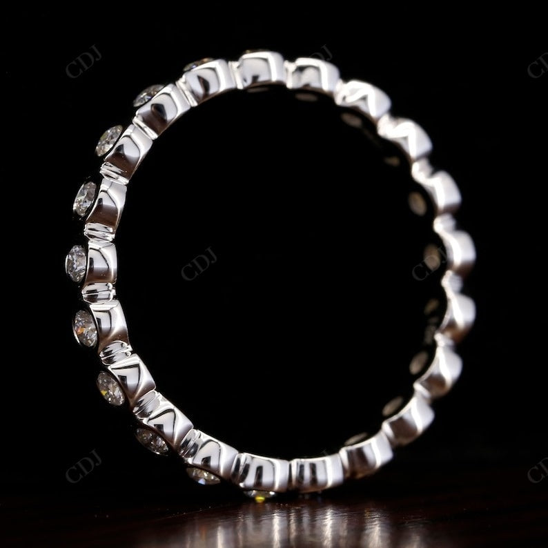 0.45CTW Bezel Set Round Lab Grown Diamond Stacking Band  customdiamjewel   