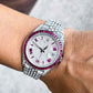 Rolex Gemstone Bezel Fully Diamond Custom Watch  customdiamjewel   