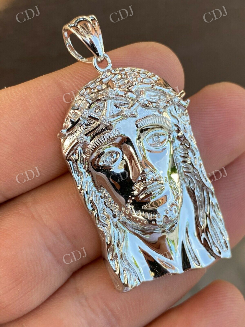 Jesus Piece Hip Hop Diamond Iced Pendant  customdiamjewel   