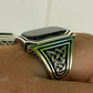 Solid Gold Black Diamond Signet Ring  customdiamjewel   