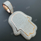 Hamsa Hand fully Iced Out Diamond Pendant  customdiamjewel   