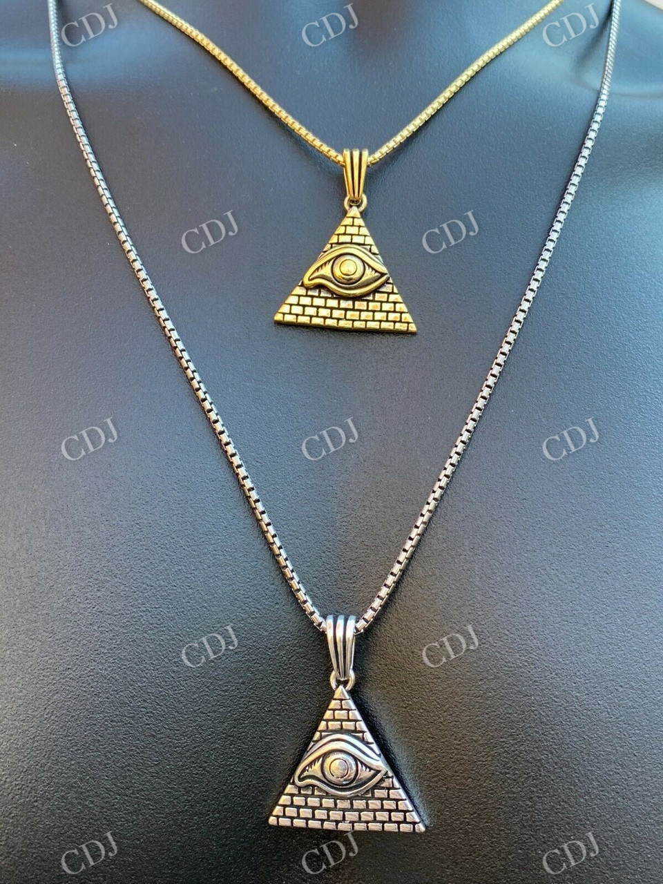 Eye Shaped Egyptian Pyramid Pendant  customdiamjewel   