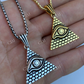 Eye Shaped Egyptian Pyramid Pendant  customdiamjewel   