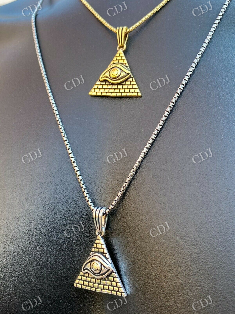 Eye Shaped Egyptian Pyramid Pendant  customdiamjewel   