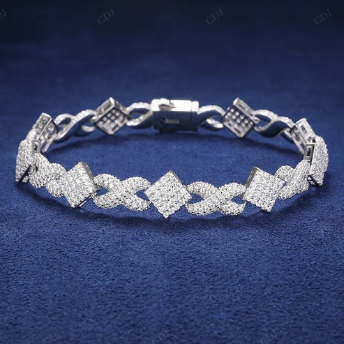 11mm Iced Out Infinity Style Cuban Bracelet For Men hip hop jewelry CustomDiamJewel