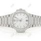 White Dial Moissanite Diamond Watch  customdiamjewel   