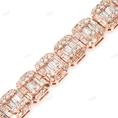 18K Rose Gold CVD Diamond Bracelet For Her hip hop jewelry CustomDiamJewel