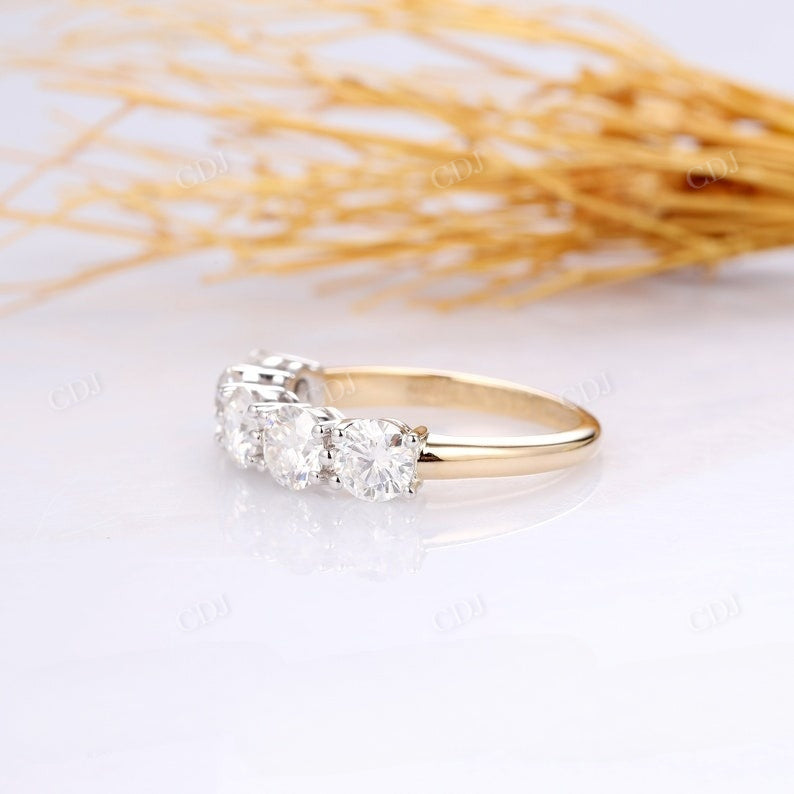 2.50CTW Lab Grown Diamond Five Stone Wedding Band  customdiamjewel   