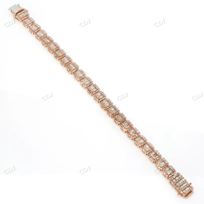 18K Rose Gold CVD Diamond Bracelet For Her hip hop jewelry CustomDiamJewel