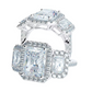 Radiant Cut Moissanite 3 Stone Anniversary Ring  customdiamjewel   