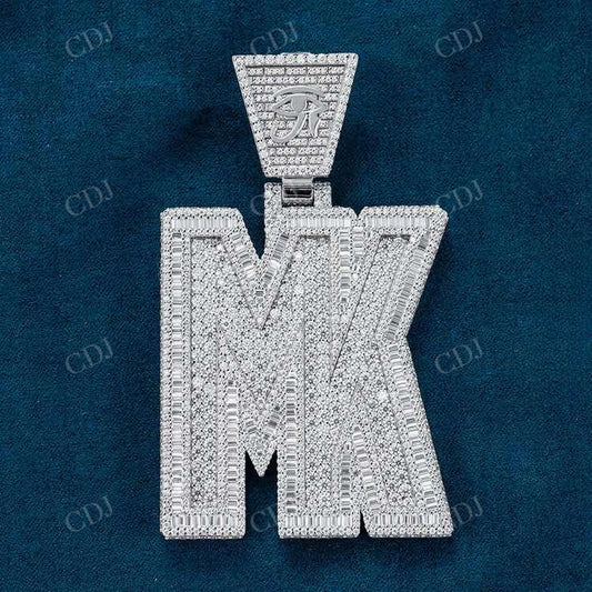 Initial Letter MK Custom Diamond Pendant  customdiamjewel   