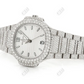 White Dial Moissanite Diamond Watch  customdiamjewel   