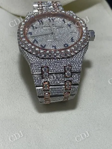 Wholesaler Price Certificated Natural Diamond Watch Custom Iced Out Unisex Watch  customdiamjewel   