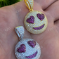 Smiling Face Heart Eyes Emoji Pendant  customdiamjewel   