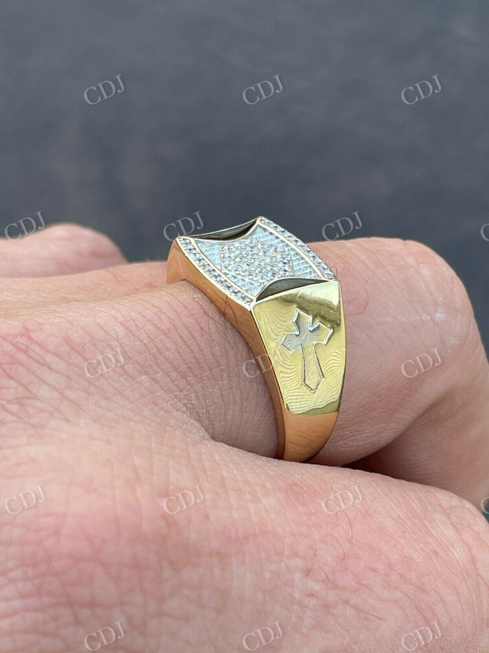 Antique Two Tone Custom Diamond Hip Hop Rings  customdiamjewel   