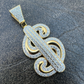 Iced Out Dollar Sign Hip Hop Pendant  customdiamjewel   