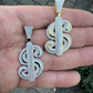 Iced Out Dollar Sign Hip Hop Pendant  customdiamjewel   