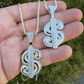 Iced Out Dollar Sign Hip Hop Pendant  customdiamjewel   