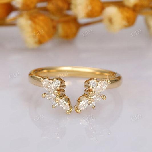 0.31CTW Lab Grown Diamond Yellow Gold Wedding Band  customdiamjewel   