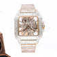 Iced Out Customized Cartier Skelton Diamond Watch  customdiamjewel   