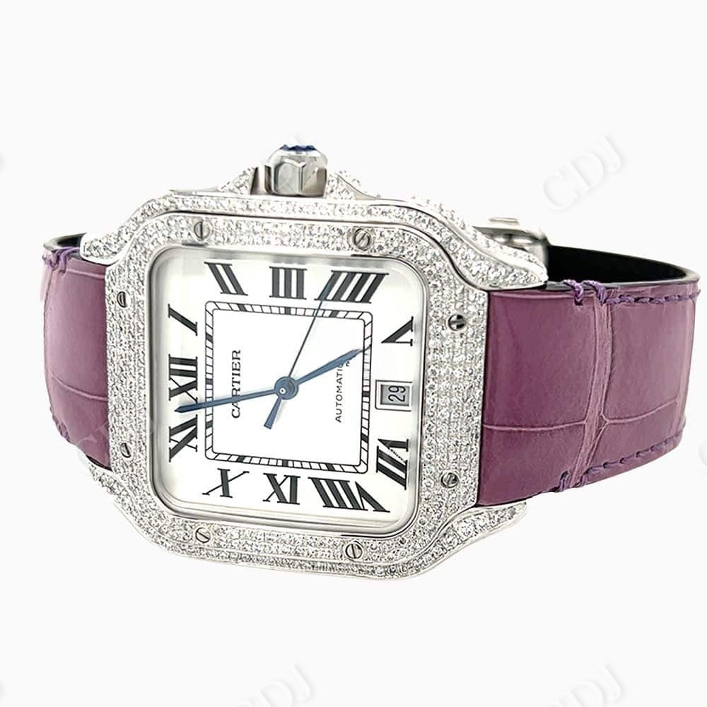 Hip Hop Custom Cartier Diamond Watch  customdiamjewel   