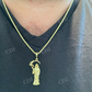 14K Gold Santa Muerte Grim Reaper Death Pendant  customdiamjewel   