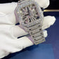 Cartier Skeleton Fully Diamond Iced Out Watch  customdiamjewel   