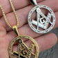 Round Freemason Masonic Medallion Pendant  customdiamjewel   