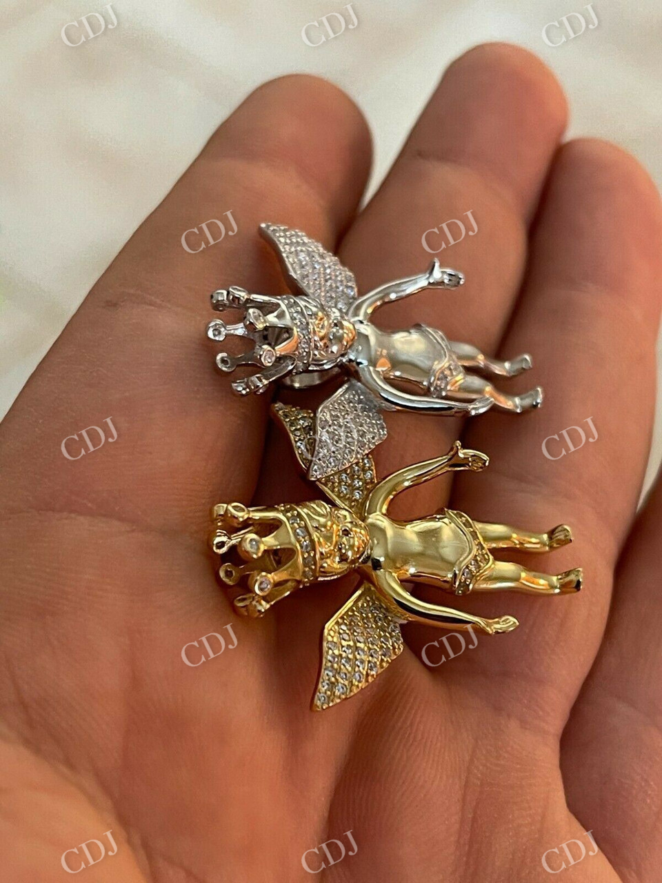 Angel Shape Hip Hop Pendant  customdiamjewel   