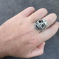 14K White Gold Plain Goth Smoking Hip Hop Ring For Men's  customdiamjewel   