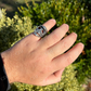 14K White Gold Plain Goth Smoking Hip Hop Ring For Men's  customdiamjewel   