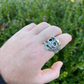 14K White Gold Plain Goth Smoking Hip Hop Ring For Men's  customdiamjewel   