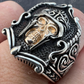 10K Solid Gold Warrior Skull Hip Hop Rings  customdiamjewel   