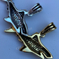 Solid Gold Shark Fish Pendant  customdiamjewel   