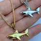 Solid Gold Shark Fish Pendant  customdiamjewel   