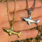 Solid Gold Shark Fish Pendant  customdiamjewel   