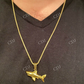 Solid Gold Shark Fish Pendant  customdiamjewel   