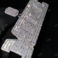 MIKI Letter Baguette Diamond Iced Out Pendant  customdiamjewel   